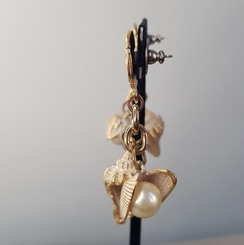 Ocean  / mermaid inspired dangle earrings - Picture 4 of 6